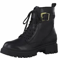 Marco Tozzi 2-2-25718-37/085 BLACK/GOLD Schnürstiefel HW 21/22, Spocc:38