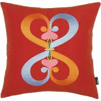 Vitra - Embroidered Kissen Double Heart, 40 x 40 cm, rot