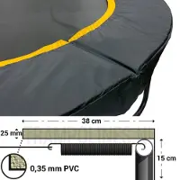Magic Jump Trampolin Randabdeckung 360 - 366 cm schwarz