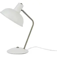 Present Time - Tischleuchte Hood - Weiß - 37,5x19,5cm Tischlampe - Nachttischlampe, Wohnzimmer, Schlafzimmer