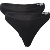 Schiesser Damen String 2er Pack - Tanga, Cotton Stretch, Serie 95/5, uni