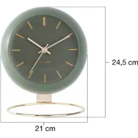 Karlsson - Globe Tischuhr - Moosgrün