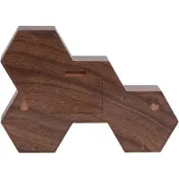 Karlsson - Wecker Six in the Mix - Schwarzes Holz - 17,5x12x4,5cm