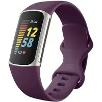 IMoshion Silikon Sportarmband für Fitbit Charge 5 / 6 - Größe S - Violett