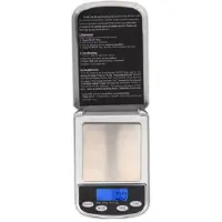 Velleman Präzisionswaage, digital, 0,1 g bis 500 g, Tarafunktion, automatische Abschaltung, hintergrundbeleuchtetes LCD-Display, grau