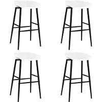 vidaXL Barhocker 4 Stk. Weiß