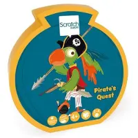 Scratch kartenspiel Pirat junior 12,5 x 12 cm Karton blau/gelb