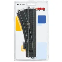 Märklin linke C-Gleis-Weiche H0 18,8 cm dunkelgrau