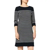 Armor Lux Damen Ile-tudy Kleid, Mehrfarbig (Rich Navy/Nature Bi5), Large (Herstellergröße: 3)