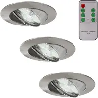 Paulmann Premium Einbauleuchten Set RGB Wellness LED mit FB 3x3W 230V 350mA 83mm Eisen gebürstet/Alu Zink