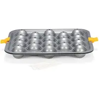 Patisse Backform Kuchen Pops 32 x 29 cm Stahl silber/gelb