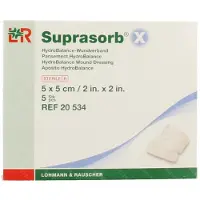 Lohmann & Rauscher Suprasorb X Hydrobalance Wundverband 5x5 cm 5 St