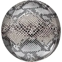 Amscan Orbz Snake Skin Print Folienballon verpackt