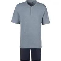 s.Oliver Pyjama 1 Stück, 2 tlg. Schlafanzug in Melange-Optik mit Knopfleiste
