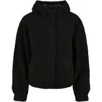 Urban Classics funktionale Damen Jacke große Kapuze Reißverschluss 260 g/m² Schwarz