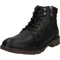 Mustang Herren Stiefelette Schnürboots Zierreißverschluss 4140-506, Größe:43 EU, Farbe:Schwarz