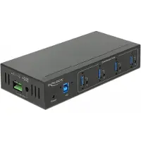 DeLOCK 63309, USB 3.2 Gen 1 (3.1 Gen 1) Type-B, USB 3.2 Gen 1 (3.1 Gen 1) Type-A, 5000 Mbit/s, Schwarz, Metall, Gleichstrom
