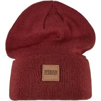 Urban Classics Beanie "Unisex Synthetic Leatherpatch Long Beanie" 1 Stk.