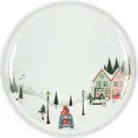 Pillivuyt Ø 20 cm - Porcelaen - Hvid/rød/grøn/brun