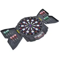 EStore Elektronische Dartscheibe Kunststoff Schwarz L49 x B54,6 x D5,5 cm