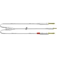 Cordial 3.5mm/2 x 6.3mm, 1.5 m, 3.5mm, Männlich, 2 x 6.35mm, Männlich, 1,5 m, Weiß
