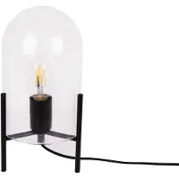 Leitmotiv Tischlampe mit Lampenschirm aus Glas BELL, Ø 16 cm