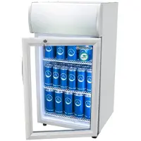 Gastro-Cool - Kühlschrank mit Display - silber - LED - GCDC50