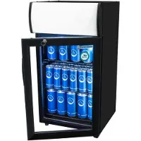 Gastro-Cool - Werbekühlschrank - Theke - schwarz - LED - GCDC50