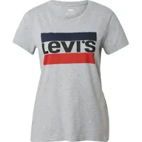Levi's T-Shirt "Graphic Sport Tee Pride Edition", Damen, Gr. XS (32), grau, Jersey, Obermaterial: 100% Baumwolle, bedruckt, Basic, figurbetont normal, Rundhals, Shirts T-Shirt, Logoprint auf der Brust