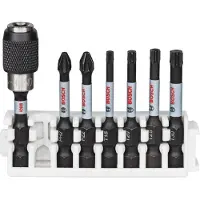 Bosch Impact Ph2x2/pz2x2/t20/25/30 50 Screwdriver Tip Silber