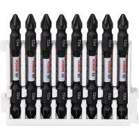 Bosch PRO Impact Schrauberbit mit Doppelklingen und Pick and Click-Einsätzen, PZ2, 65 mm, 8-tlg.