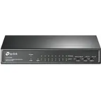 TP-LINK 9-Port 10/100Mbit/s-Desktop-Switch mit 8 PoE+-Ports, Unmanaged, Fast Ethernet (10/100), Vollduplex, Power over Ethernet (PoE), Wandmontage