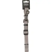 Dogman Iris Verstellbare Nylon Hundeleine Grau Groß 20mm 120-200cm