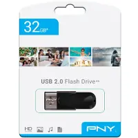 PNY Attaché 4 2.0 32GB, 32 GB, USB Typ-A, 2.0, 25 MB/s, Kappe, Schwarz