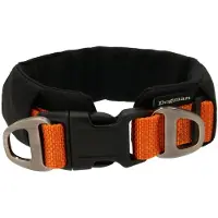 Dogman Emmi Gepolstertes Halsband Verstellbar Orange M (45mm x 45-75cm)