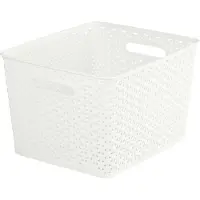 Curver Juliet Dekorativer Korb, Creme, 35 x 22 x 30 cm, 4