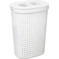 PLAST TEAM Seoul Oval Laundry Basket, White