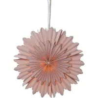 Star Trading Rosa Papier-Weihnachtsstern Kristall - 50 cm