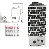 Sawo Saunaöfen Aries Corner Ari3 9.0 kW | mit integrierter Steuerung | ARI3-90NB-CNR-P