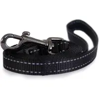 Dogman Iris Verstellbare Nylon Hundeleine Schwarz Klein 10mm 120-200cm
