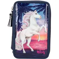 Miss Melody - Triple Pencil Case - Glitter Ocean (410583)