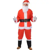 Koop Julemandens Kostüm 9 Teile Luxus