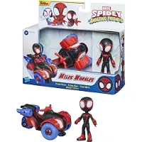 Hasbro Miles Morales Action-Figur und Techno-Racer Fahrzeug, für Kind