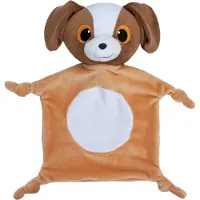 LUMO Stars kuschelige Decke Hund Wuff 30 cm braun