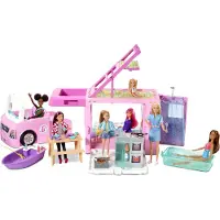 Barbie 3-in-1 Super Abenteuer-Camper, Auto, Wohnmobil, Wohnwagen
