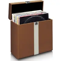Lenco Koffer für 25-30 Schallplatten Braun