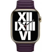 Apple Leather Link Armband für Watch | 44/45/46/49 mm - Größe M/L - Dark Cherry