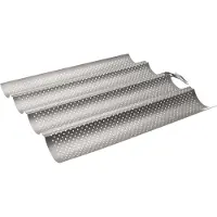 Ibili Baguette-/Teja-Backform für 4 Stück 38 x 33 cm Für hausgemachte Backwaren