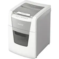 Leitz IQ Autofeed Small Office 100 Aktenvernichter P5, Vollautomatik, Mikroschnitt 2 x 15 mm, 34 l, 100 Blatt Schnittleistung, weiß