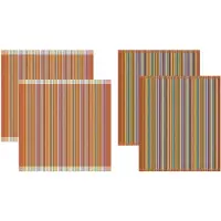DDDDD Kombi-Set Over The Rainbow Terra 2 Küchentücher + 2 Geschirrtücher-60 x 65 cm